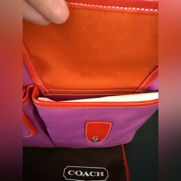 Coach twl Hampton garden tote purplish pink red nwt dust bag included - Picture 8 of 10